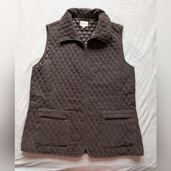 cleo Jackets & Blazers - Vintage Cleo Quilted Brown Vest